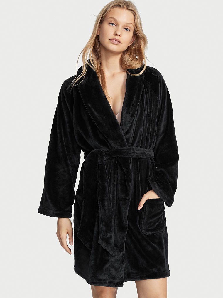 Short Cozy Robe, , large
