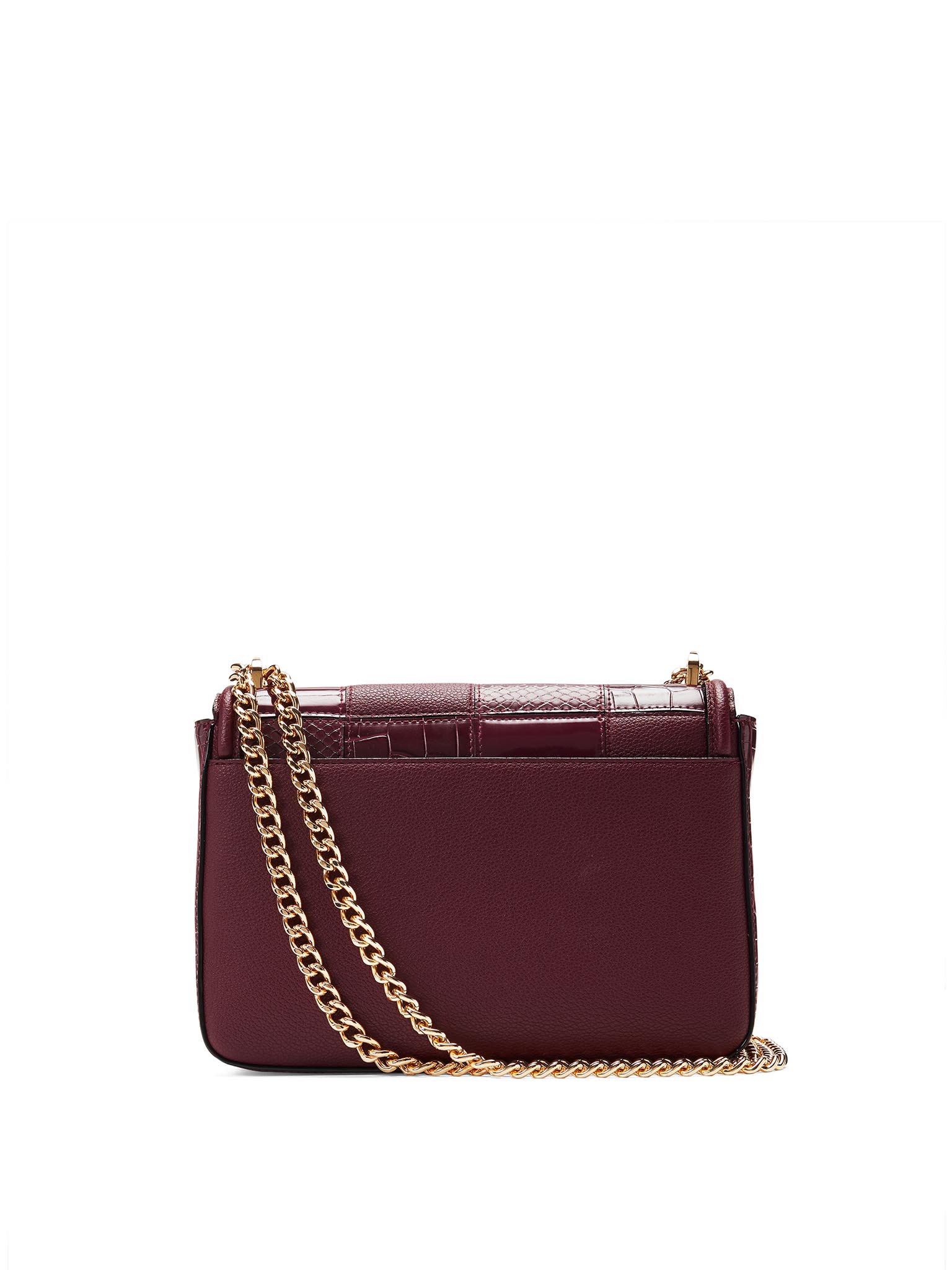 Sac Porté Épaule Format Moyen Victoria, Bordeaux Patchwork, large