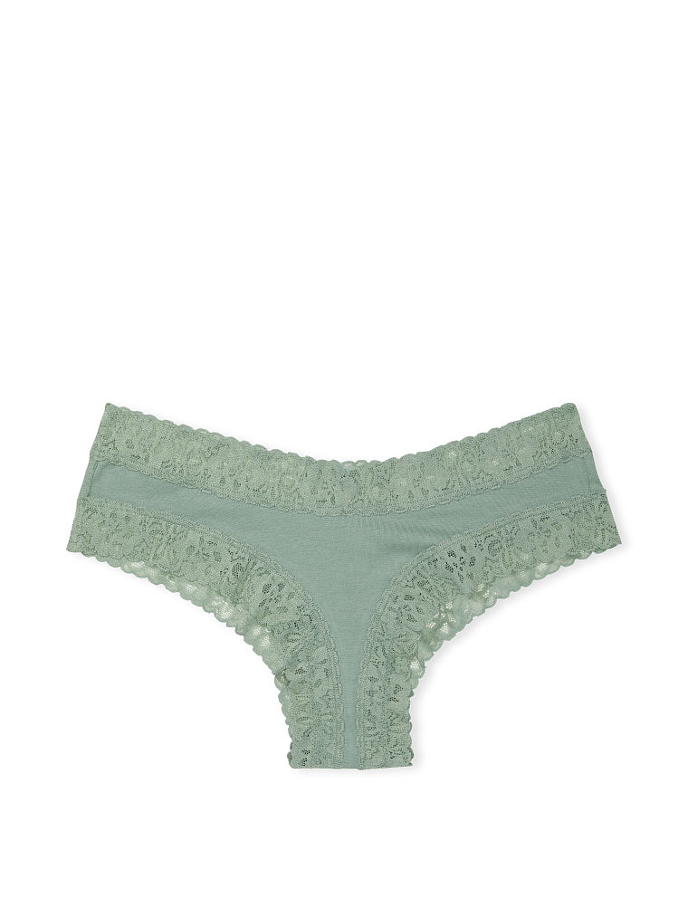 Culotte En Coton Et Dentelle, Sesalt Green, large