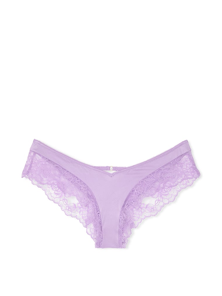 Culotte Sexy Échancrée Et Bordée De Dentelle Avec Motif De Roses, Charmed Violet, large