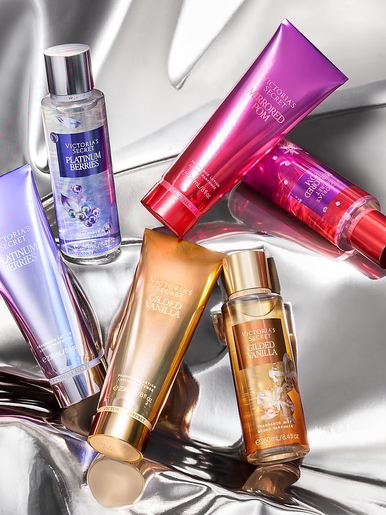 Mirrored Pom Fragrance Lotion, Chrome Peony, large