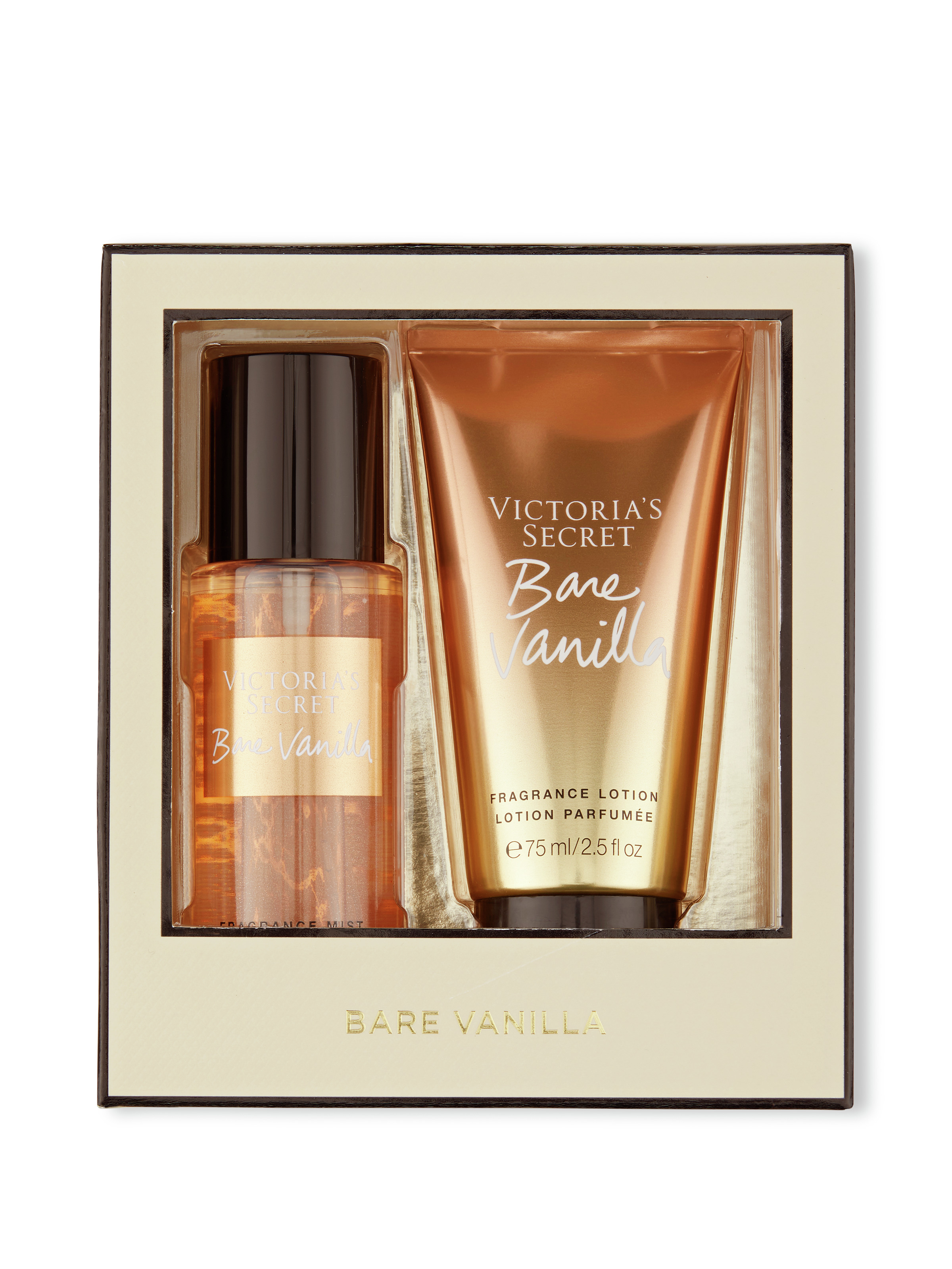 Bare Vanilla Coffret Cadeau Mini Brume Parfumée Et Mini Lait Corps Parfumé, Description, large