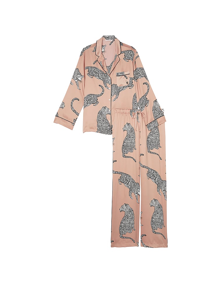 Ensemble Pyjama Long En Satin, Evening Blush Leopards, large