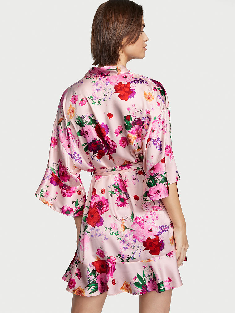 Kimono Volanté En Satin, Description, large