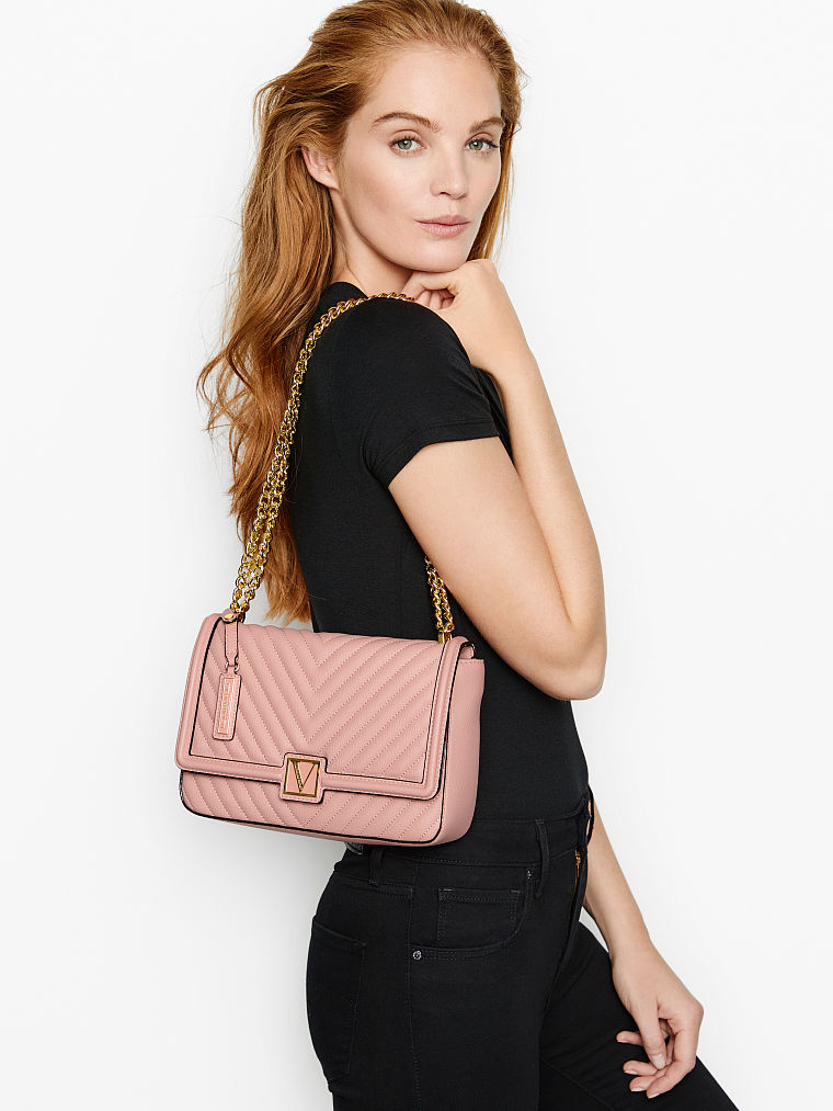 Sac Porté Épaule Format Moyen Victoria, Orchid Blush, large