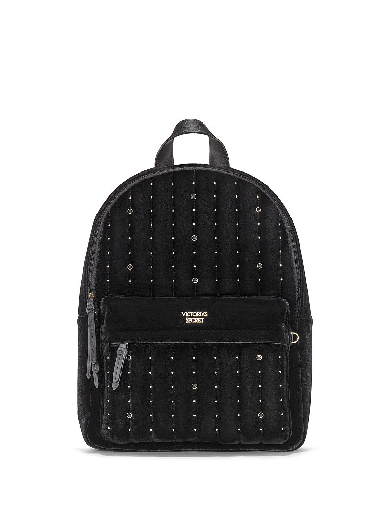 Velvet Stud City Backpack, , large