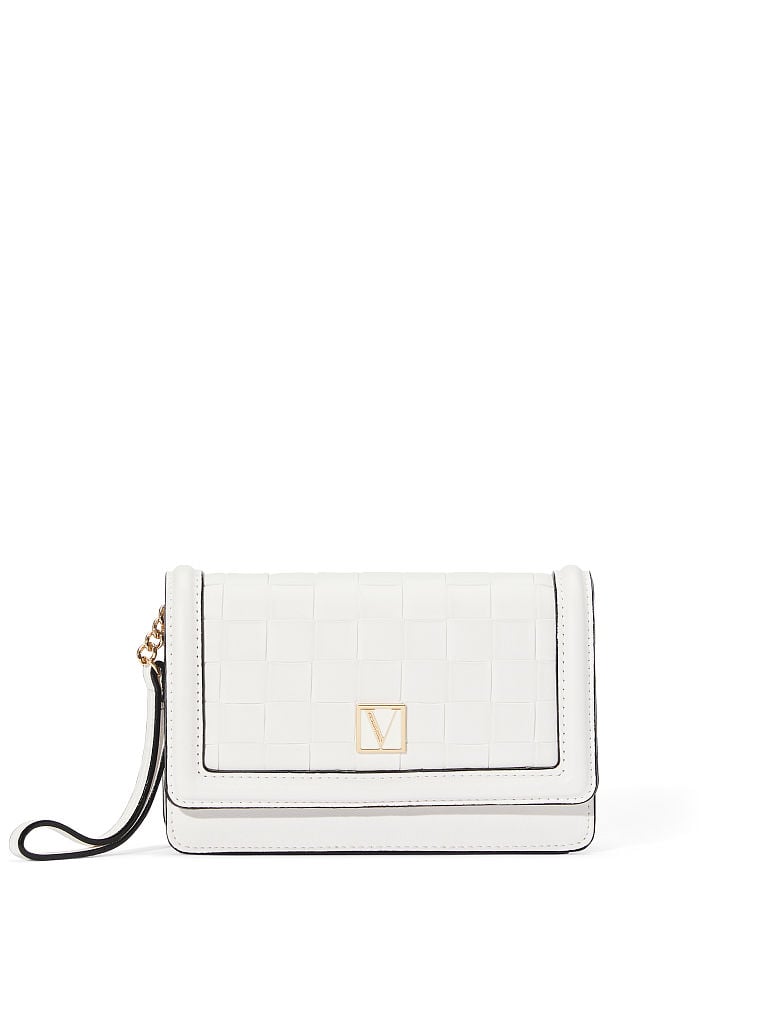 Le Tech Wristlet Victoria, White Woven, large