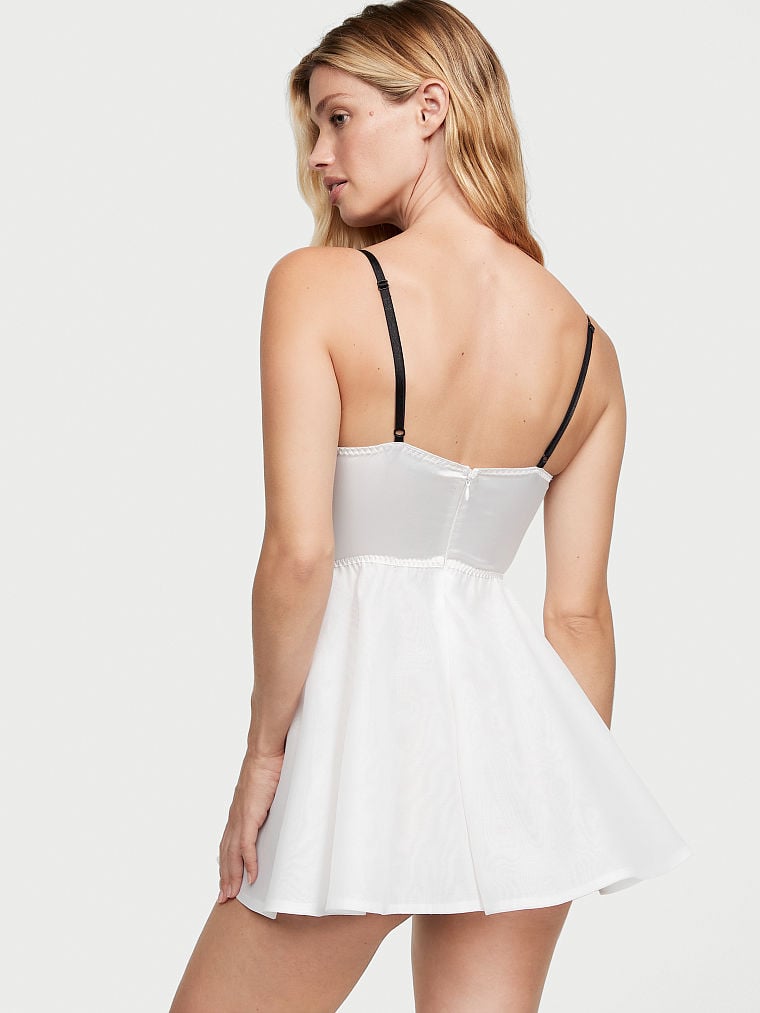 Robe Bustier Avec Nœud, Coconut White, large