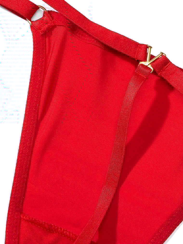 V-string Ajustable Avec Monogramme « v » En Métal, Lipstick, large