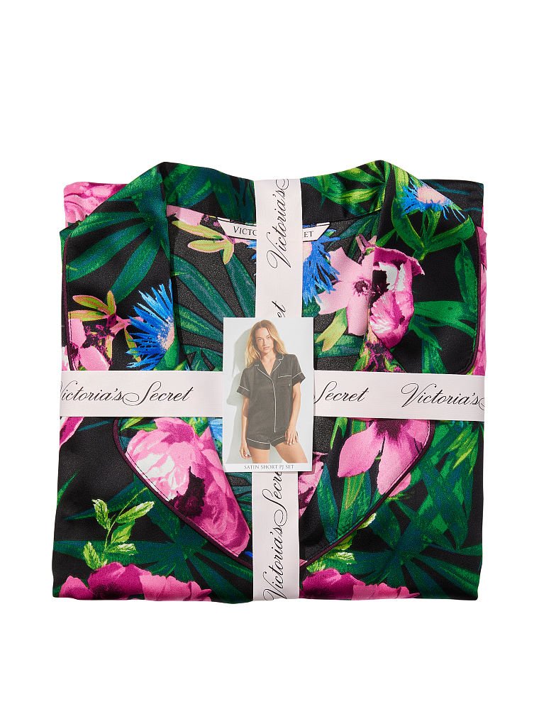 Ensemble Pyjama Court En Satin, Description, large