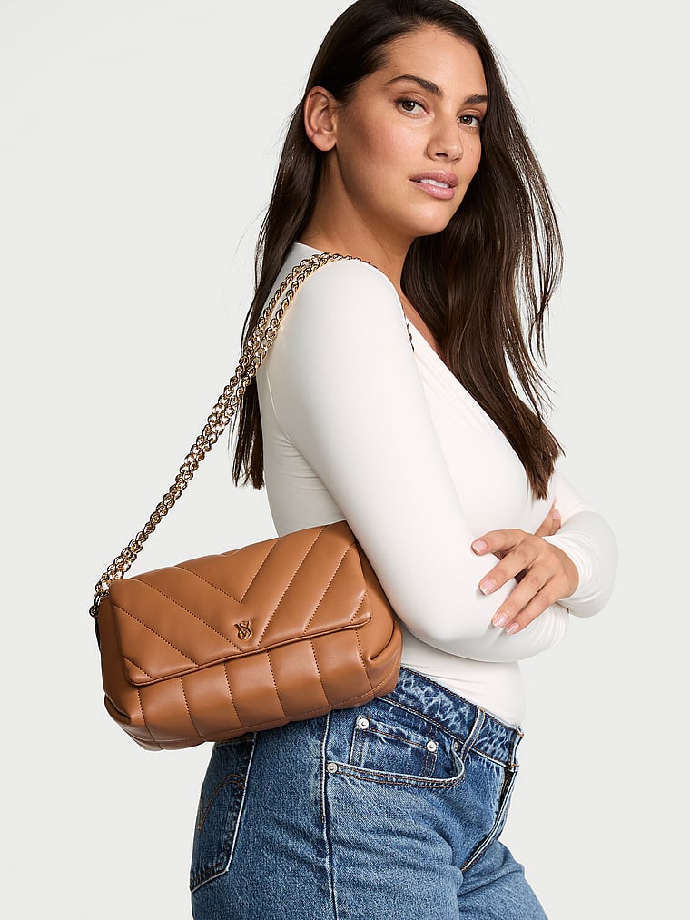 Medium Crossbody Bag, Brown, large