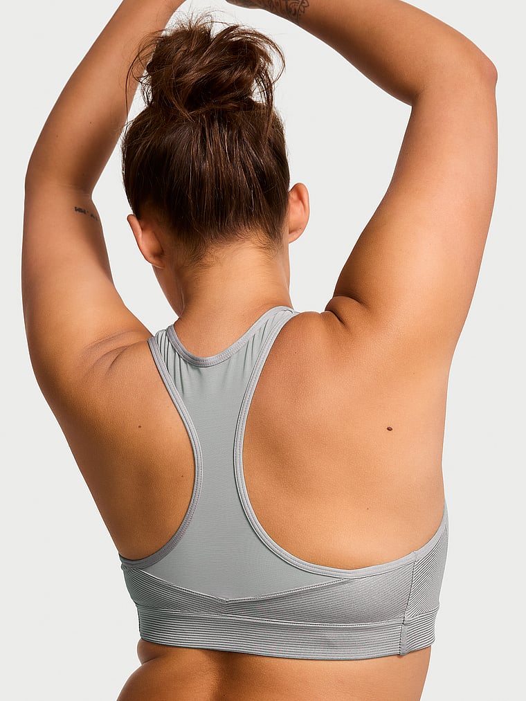 Nouveau Modèle ! Soutien-gorge De Sport Player Avec Détails Brillants, Sterling Silver, large