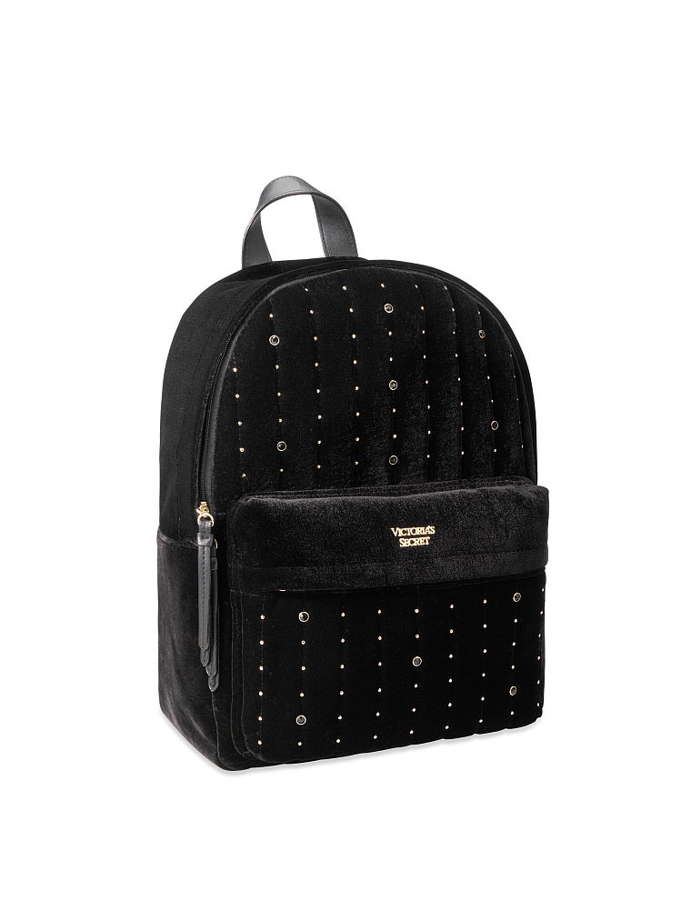 Velvet Stud City Backpack, , large