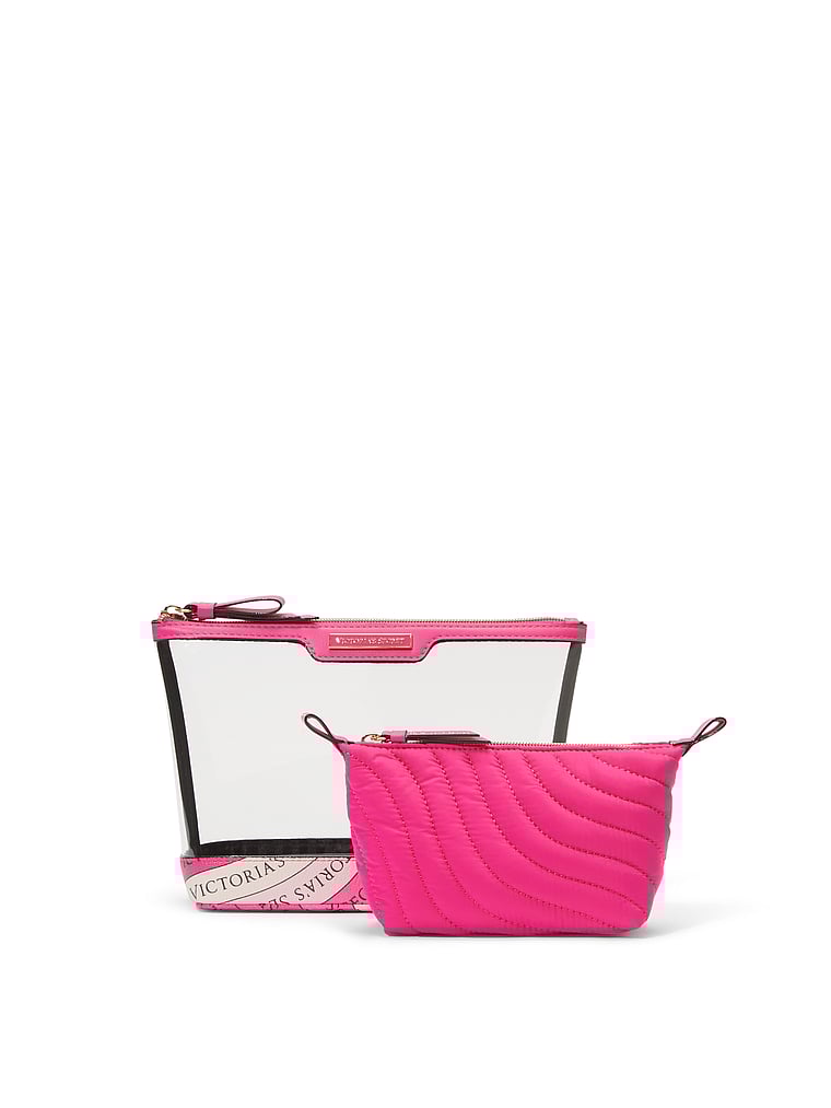 Trousse De Maquillage 2 Pièces, Pink Swirl, large