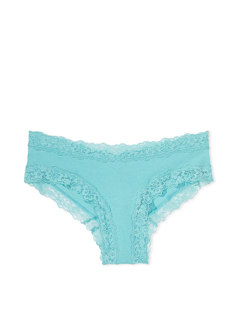 Culotte En Coton Et Dentelle, Fountain Blue, large