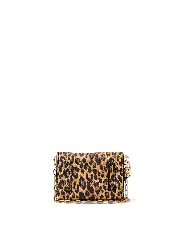 Convertible Chain Wallet, Leopard, large