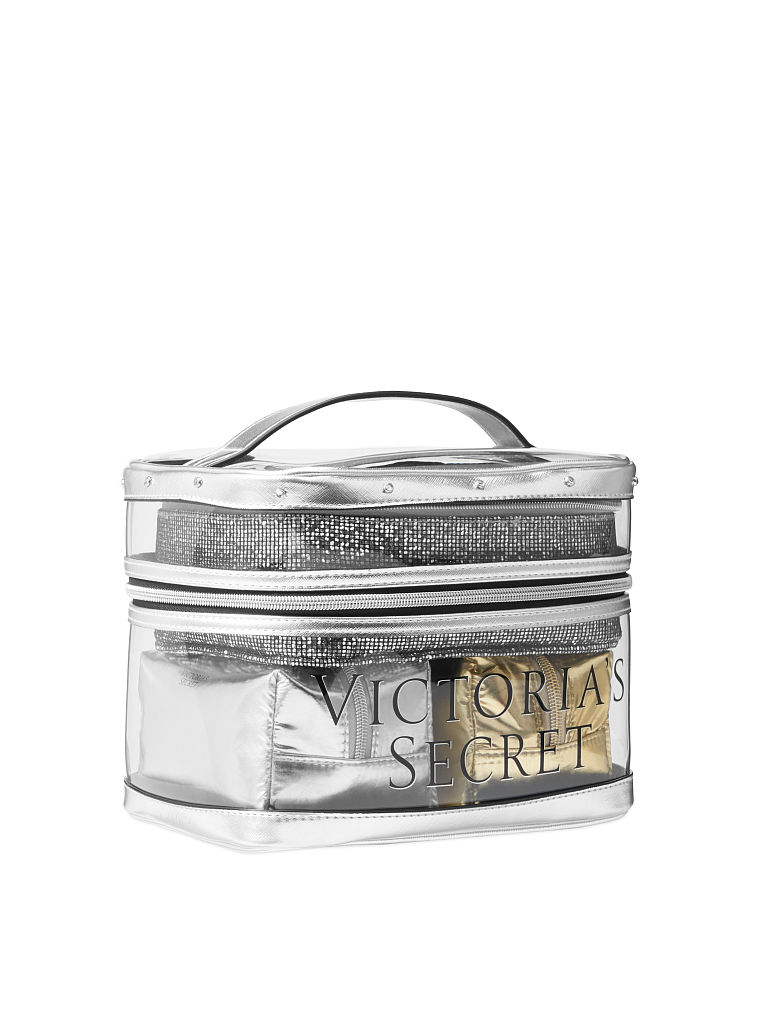 Metallic Sparkle 4-in-1 Beauty Bag Set, , large