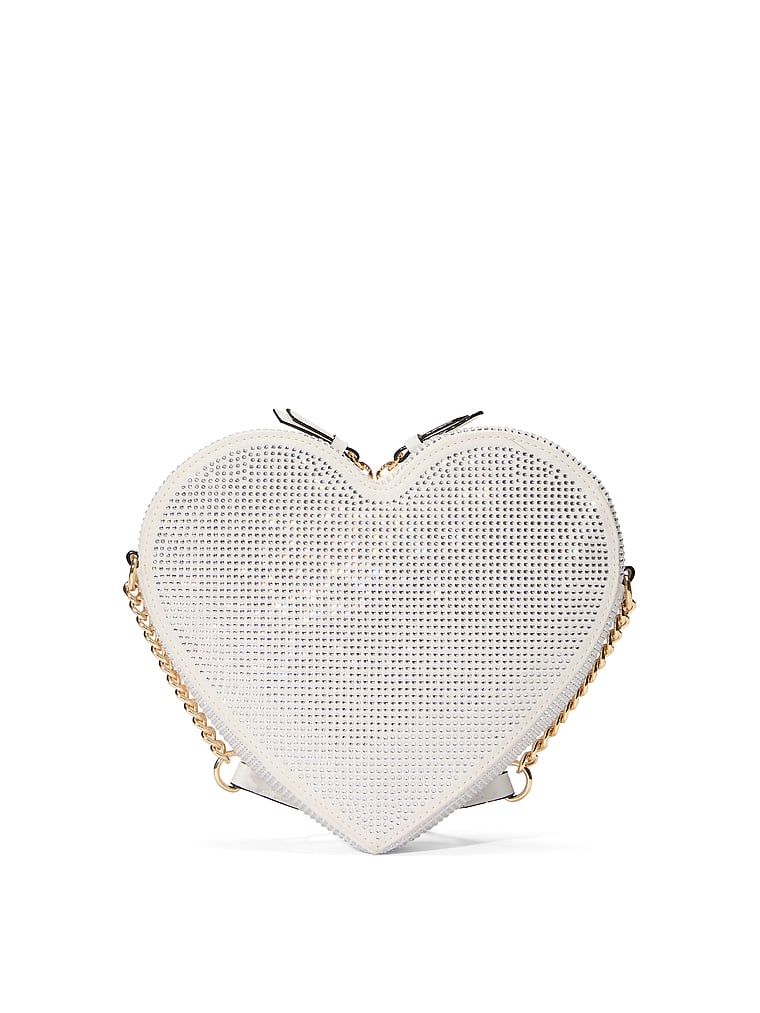Heart Crossbody Bag, White, large