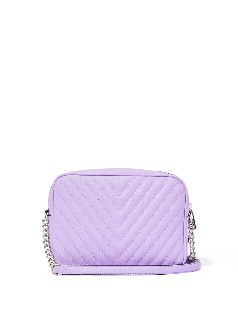 Sac À Bandoulière Victoria Zippé Sur Le Dessus, Lilac Stud, large