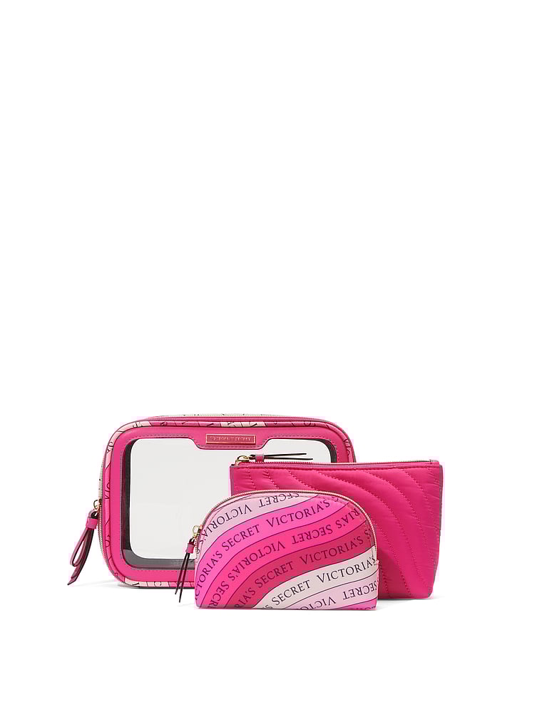 Trousse De Maquillage 3 Pièces, Hot Pink, large