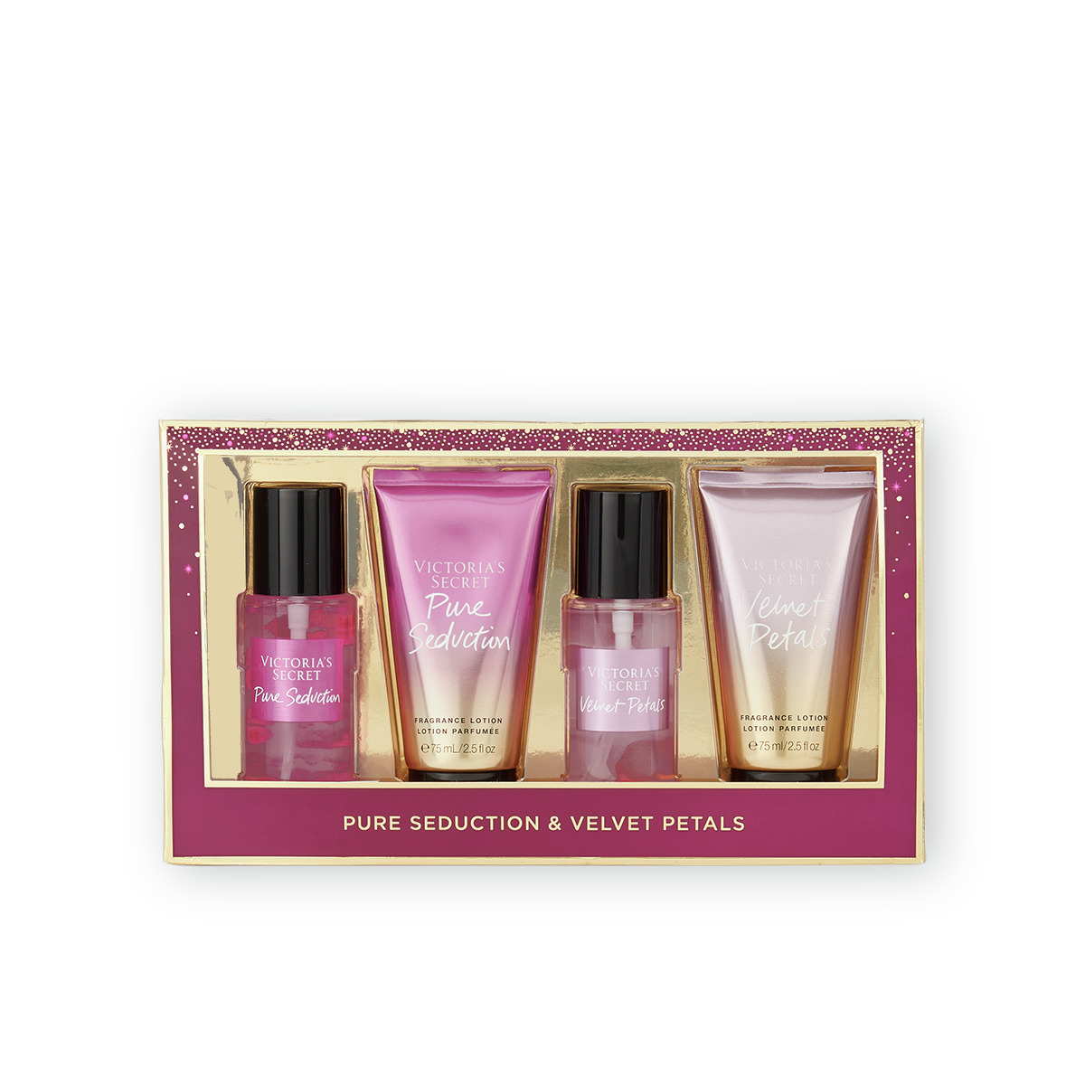 Le Plus Beau Coffret De Brumes Parfumées Et De Laits Parfumés Corps - Pure Seduction & Velvet Petals, Description, large