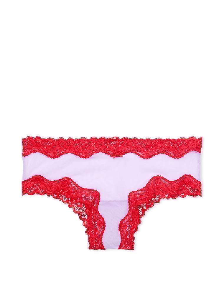 Culotte En Maille Tease Bordée De Dentelle, Silky Lilac, large