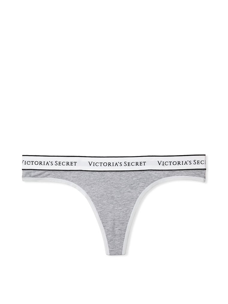 String En Coton Avec Logo, Gray Stripe, large