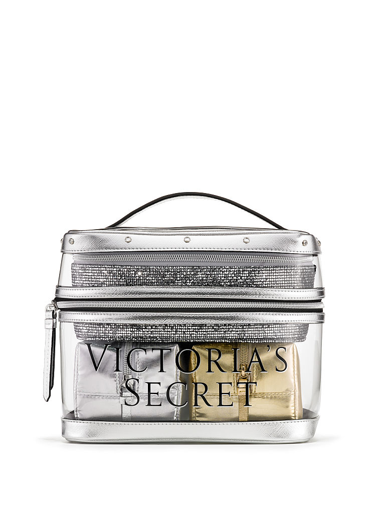 Metallic Sparkle 4-in-1 Beauty Bag Set, , large