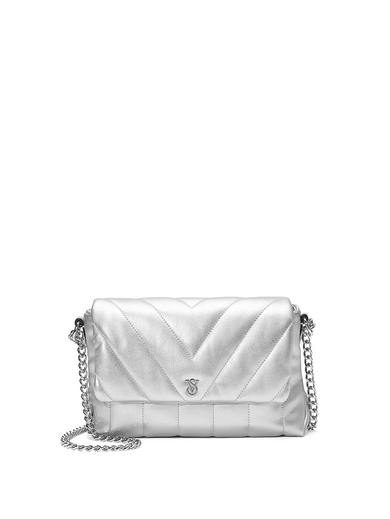 Sac À Bandoulière Format Moyen, Silver, large