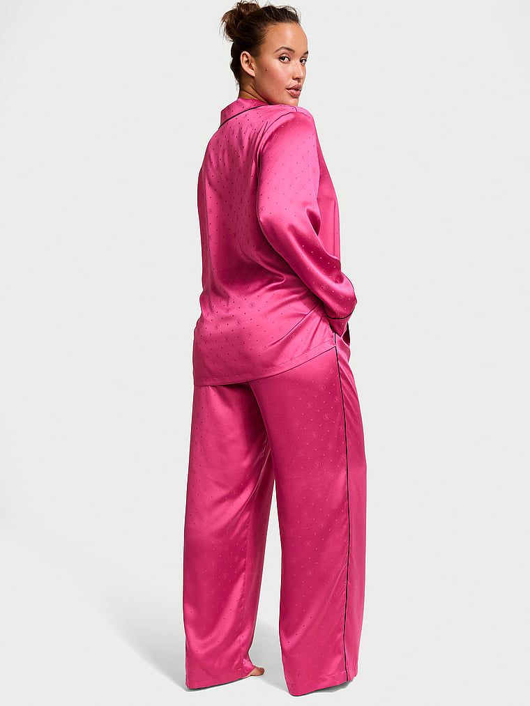 Ensemble Pyjama Long En Satin, Luscious Rose, large