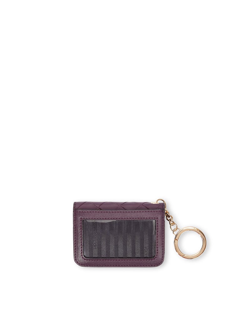 Porte-cartes Pliable Victoria, Black Violet Woven, large