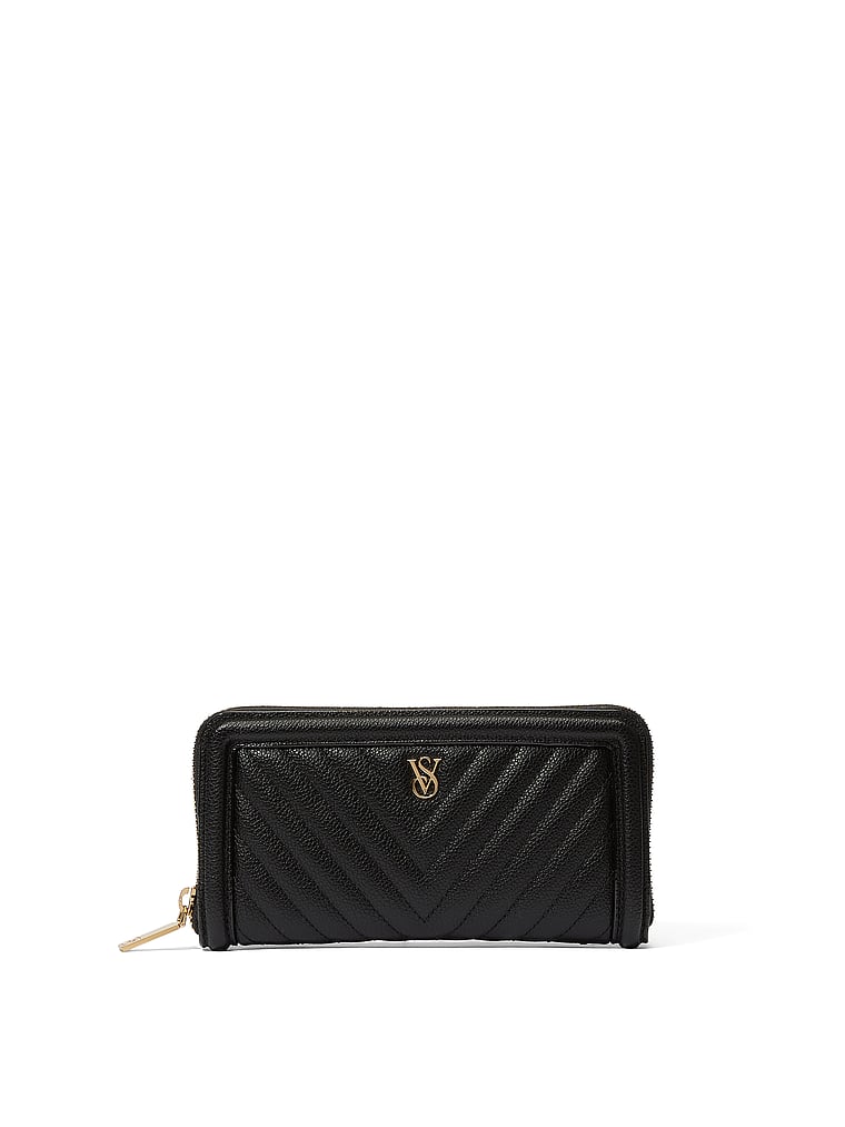 Portefeuille Zippé Grand Format, Black, large