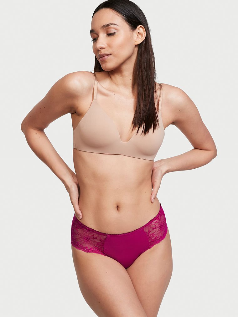 Culotte Haute Invisible En Dentelle Fleurie, Description, large