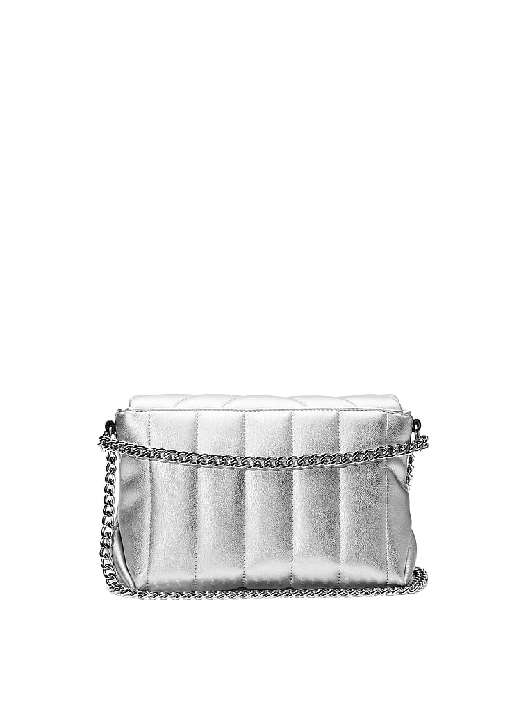 Sac À Bandoulière Format Moyen, Silver, large