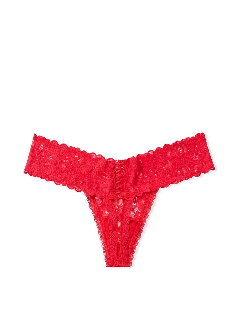 String En Dentelle Avec Laçage, Lipstick Red, large