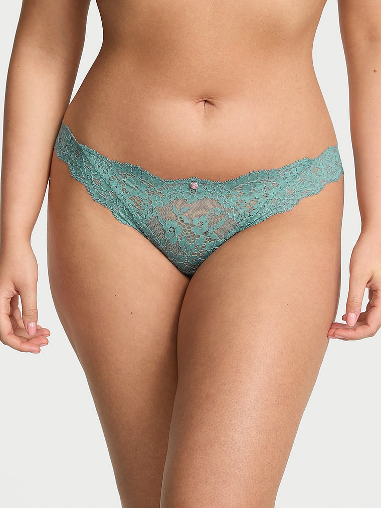 Lace Bikini Panty, Arctic Green, large