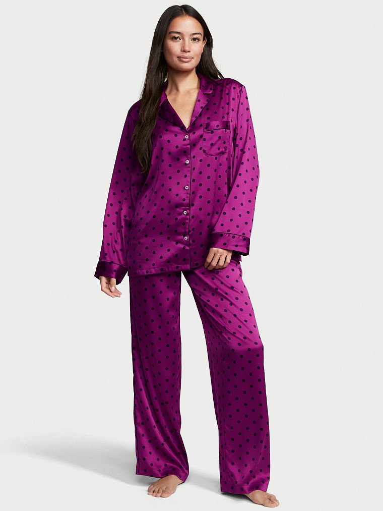 Ensemble Pyjama Long En Satin, Description, large