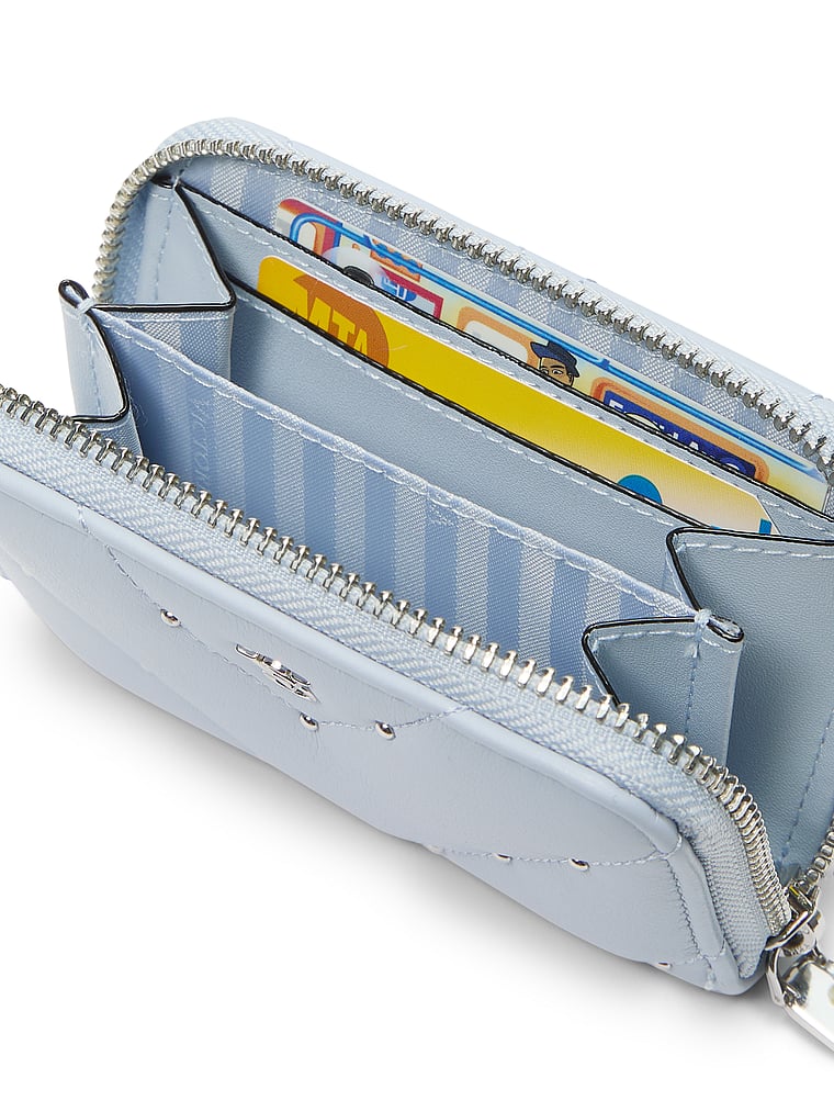 Small Wallet With Zip, Adrift Blue, large