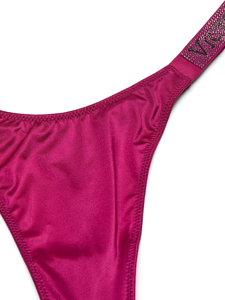 Sunset Ombré Shine Strap Thong Panty, Fresh Jam, large