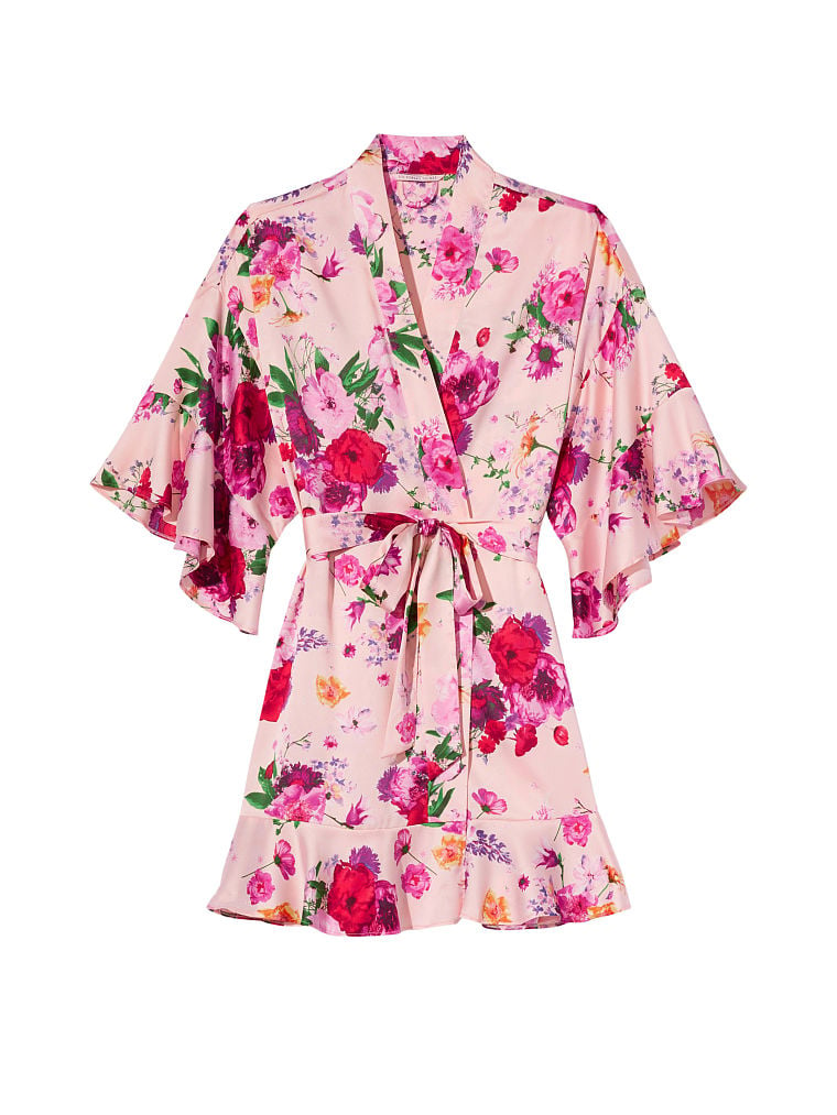 Kimono Volanté En Satin, Description, large