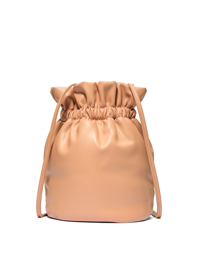 BARE DRAWSTRING  BAG, Praline, large