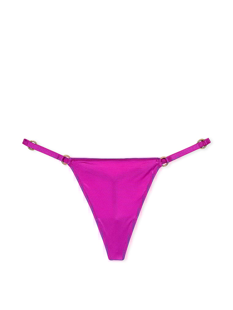 V-string Avec Anneaux Métalliques, Outrageous Pink, large