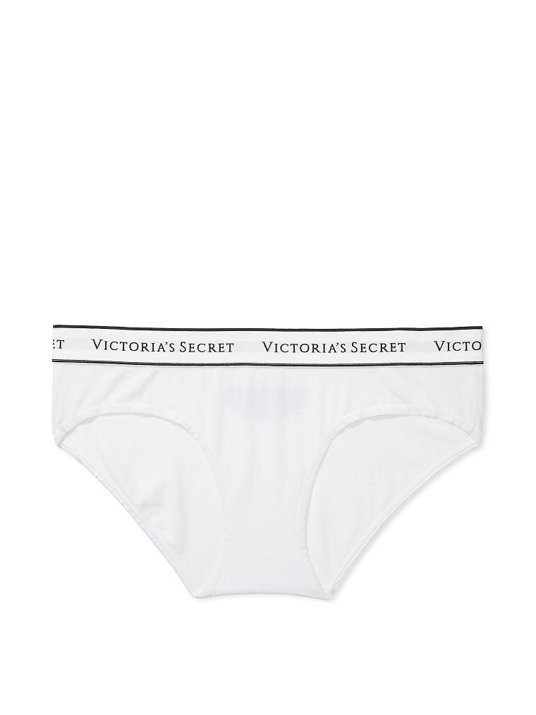 Culotte Haute En Coton Avec Logo, VS White, large