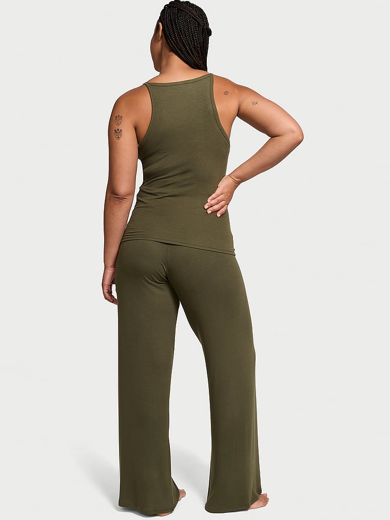 Ensemble Caraco Et Pantalon En Modal Côtelé, Casual Olive, large