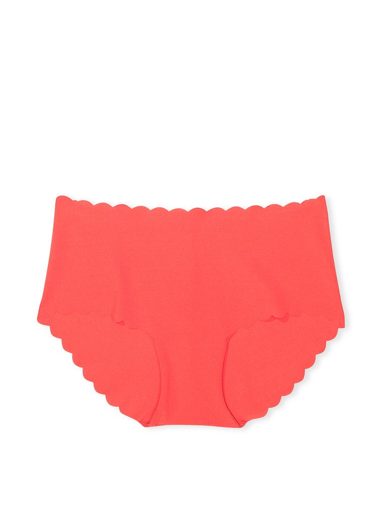 Culotte Haute Festonnée Invisible, Coral Blaze, large