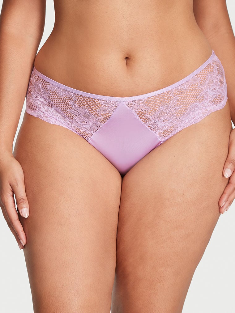 Culotte Bordée De Dentelle, Silky Lilac, large