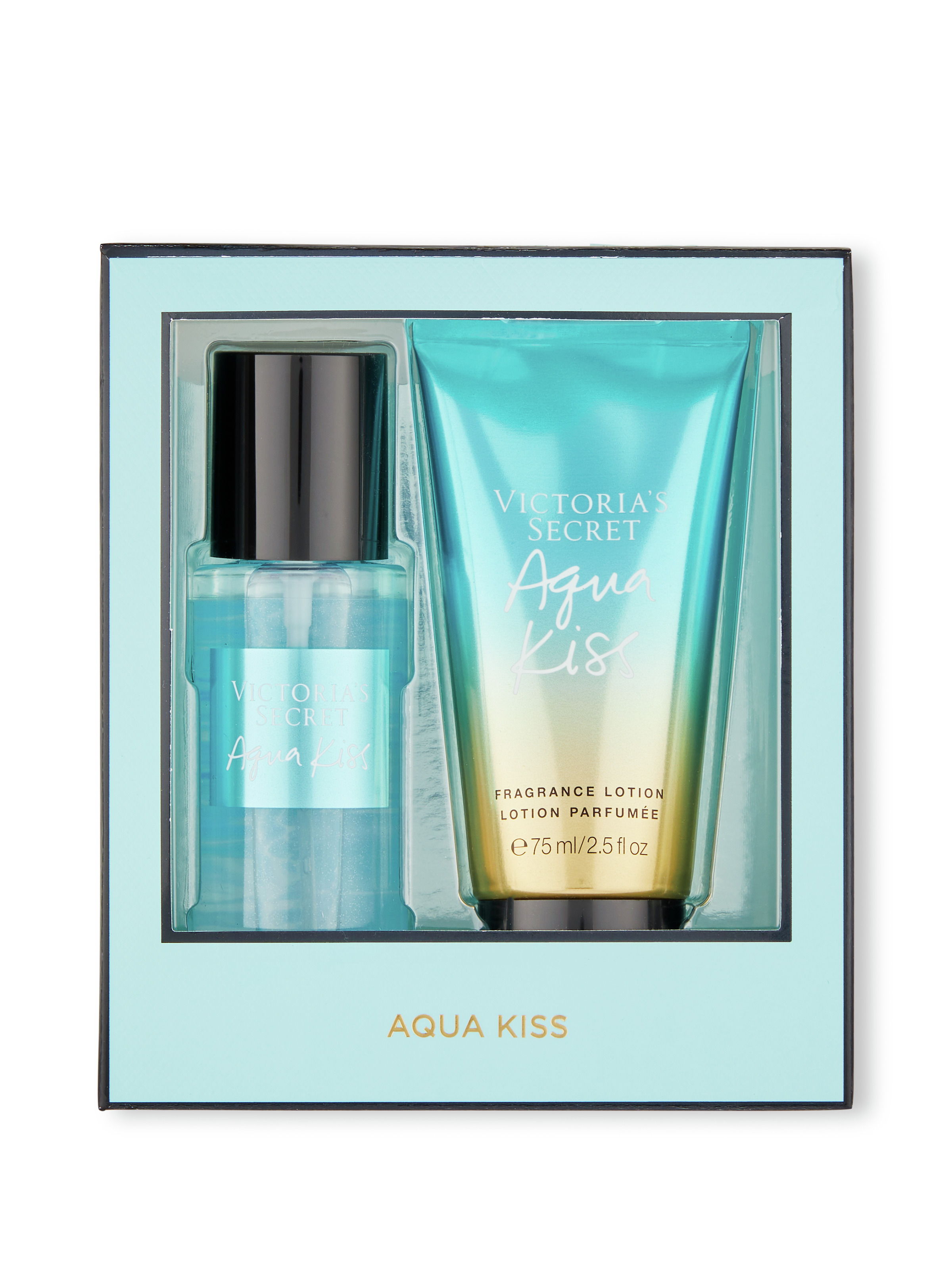 Aqua Kiss Coffret Cadeau Duo : Mini Brume Parfumée Et Mini Lait Corps Parfumé, Description, large