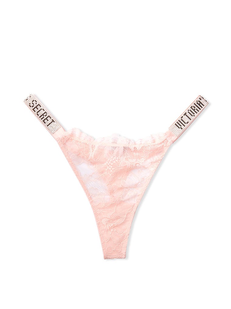 String En Dentelle À Lanières Brillantes | Tanga | Victoria's Secret (Site officiel pour la France)