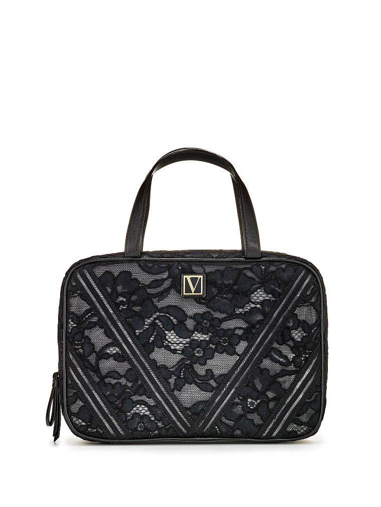 Trousse De Voyage Fourre-tout, Black Lily Lace, large
