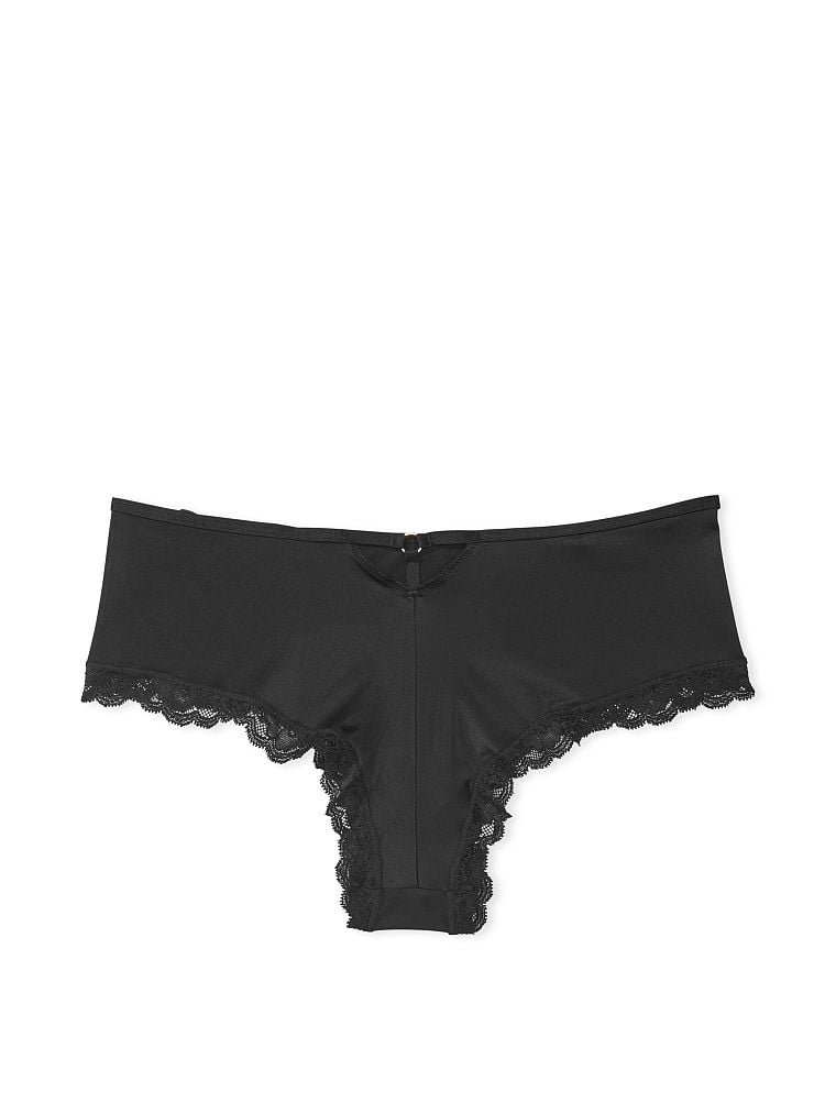 Culotte Bordée De Dentelle, Black, large